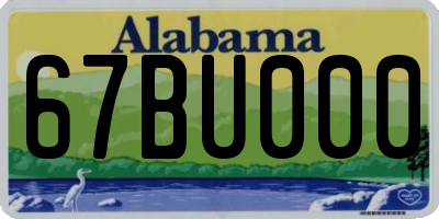 AL license plate 67BU000