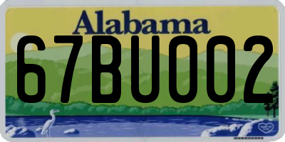 AL license plate 67BU002