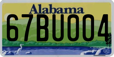 AL license plate 67BU004