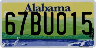 AL license plate 67BU015