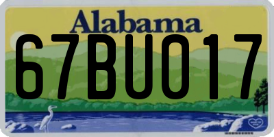 AL license plate 67BU017