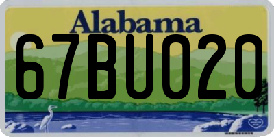 AL license plate 67BU020