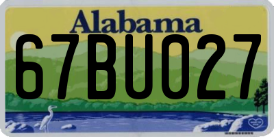 AL license plate 67BU027