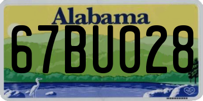 AL license plate 67BU028