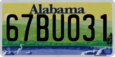 AL license plate 67BU031