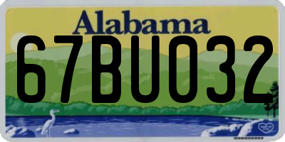 AL license plate 67BU032