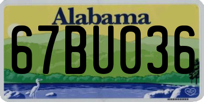 AL license plate 67BU036