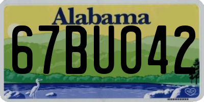 AL license plate 67BU042
