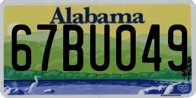 AL license plate 67BU049