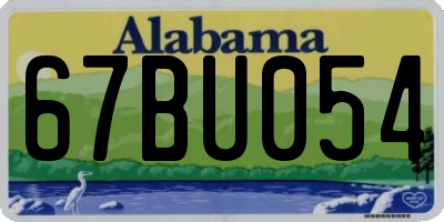 AL license plate 67BU054
