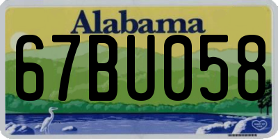 AL license plate 67BU058