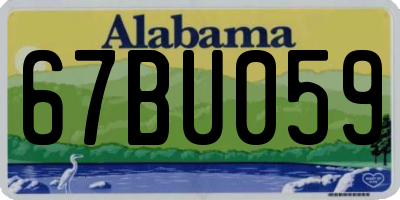 AL license plate 67BU059