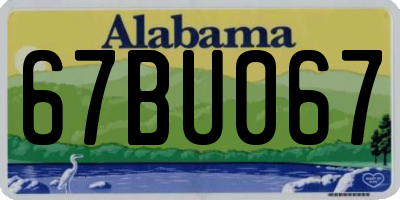 AL license plate 67BU067
