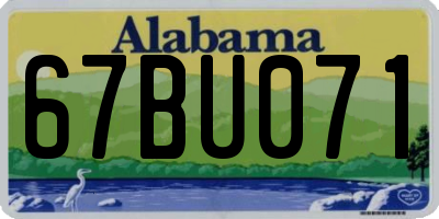 AL license plate 67BU071