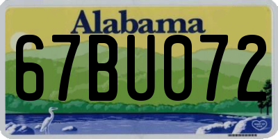 AL license plate 67BU072