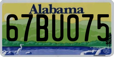 AL license plate 67BU075