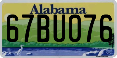AL license plate 67BU076