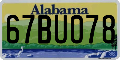AL license plate 67BU078