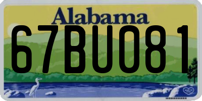AL license plate 67BU081