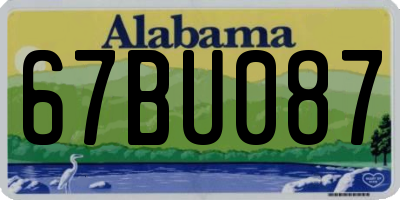 AL license plate 67BU087