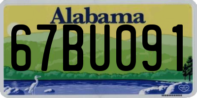 AL license plate 67BU091