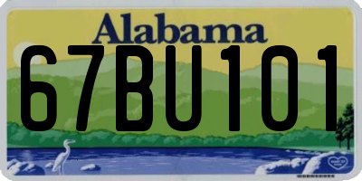 AL license plate 67BU101