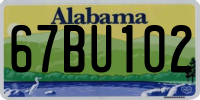 AL license plate 67BU102
