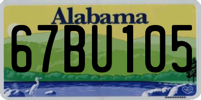 AL license plate 67BU105