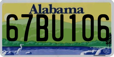 AL license plate 67BU106