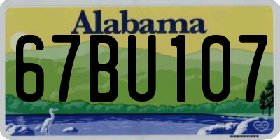 AL license plate 67BU107