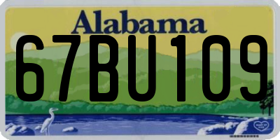 AL license plate 67BU109