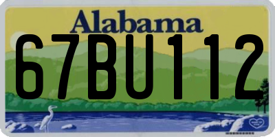 AL license plate 67BU112