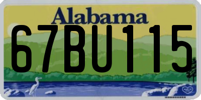 AL license plate 67BU115