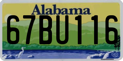 AL license plate 67BU116