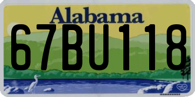 AL license plate 67BU118