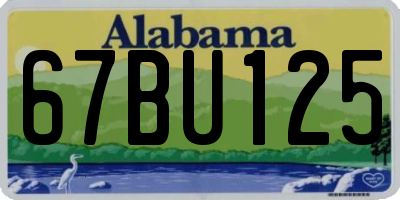 AL license plate 67BU125
