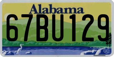 AL license plate 67BU129