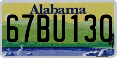 AL license plate 67BU130