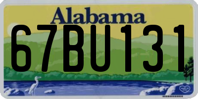 AL license plate 67BU131