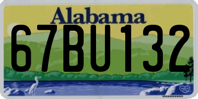 AL license plate 67BU132