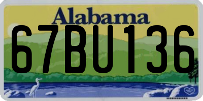 AL license plate 67BU136