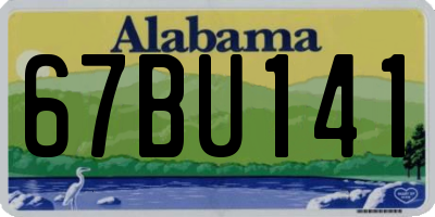 AL license plate 67BU141