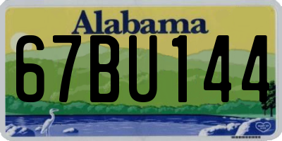 AL license plate 67BU144