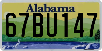 AL license plate 67BU147