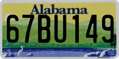 AL license plate 67BU149