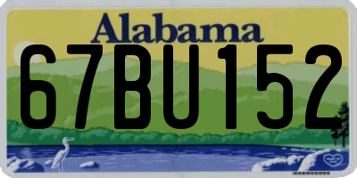 AL license plate 67BU152