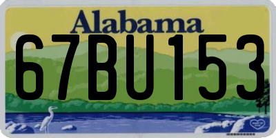 AL license plate 67BU153