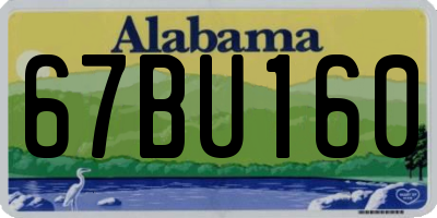 AL license plate 67BU160
