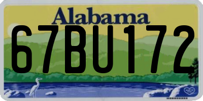 AL license plate 67BU172