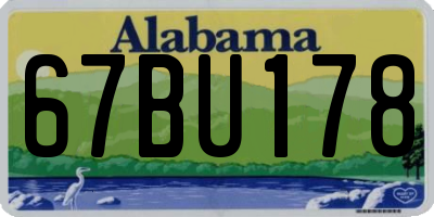 AL license plate 67BU178